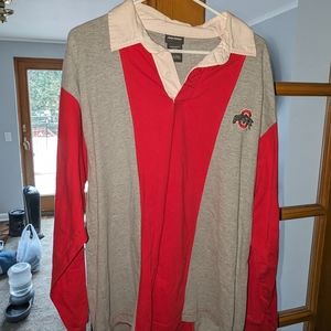 Vintage Ohio State Long sleeve heavy duty polo. Size Men's Large